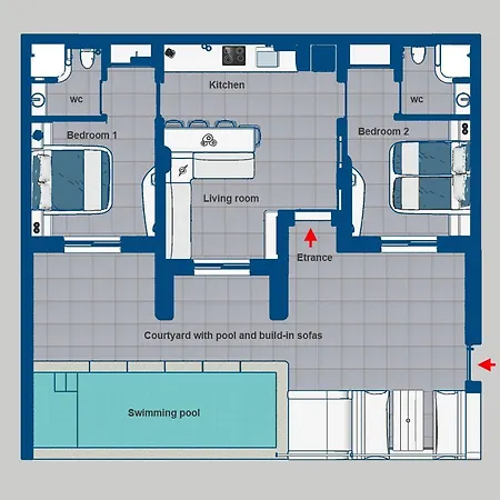 Apartmán Shape-Infinity Kamari  Exteriér fotografie